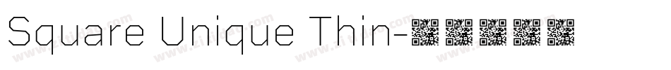 Square Unique Thin字体转换